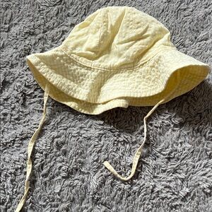 H&M Yellow and White Checkered Hat